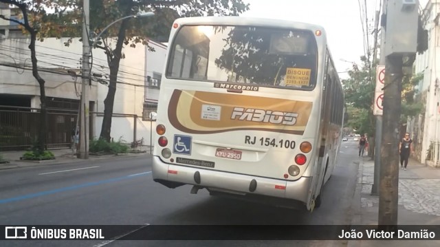 Transportes Fabio's RJ 154.100 na cidade de Rio de Janeiro, Rio de Janeiro, Brasil, por João Victor Damião. ID da foto: 7108328.