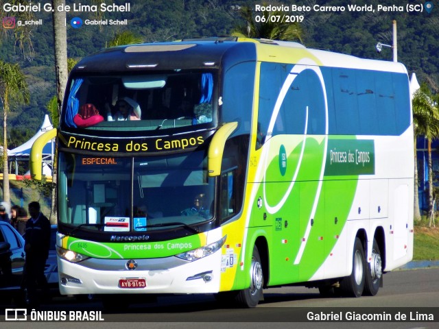 Expresso Princesa dos Campos 6435 na cidade de Penha, Santa Catarina, Brasil, por Gabriel Giacomin de Lima. Número da foto: #7107490.