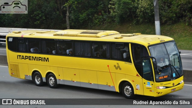 Viação Itapemirim 7001 na cidade de Arujá, São Paulo, Brasil, por Rudnei Aparecido da Silva. ID da foto: 7131974.