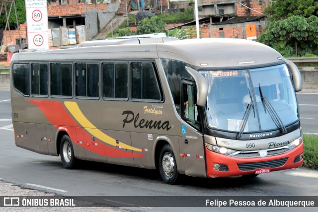Plenna Transportes e Serviços 990 na cidade de Salvador, Bahia, Brasil, por Felipe Pessoa de Albuquerque. Número da foto: #7134958.