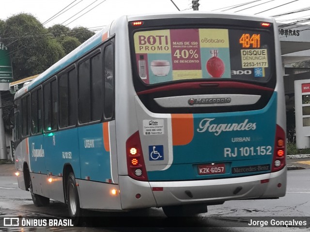 Auto Ônibus Fagundes RJ 101.152 na cidade de Niterói, Rio de Janeiro, Brasil, por Jorge Gonçalves. Número da foto: #7134754.