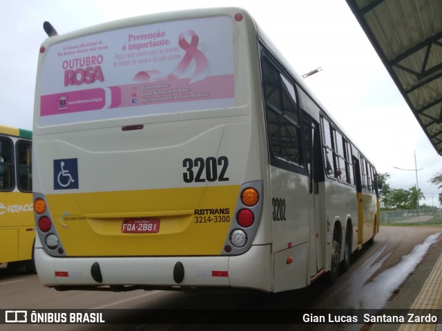 Empresa de Transporte São Judas Tadeu 3202 na cidade de Rio Branco, Acre, Brasil, por Gian Lucas  Santana Zardo. ID da foto: 7134513.