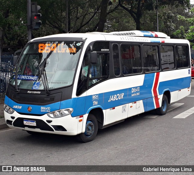 Auto Viação Jabour D86410 na cidade de Rio de Janeiro, Rio de Janeiro, Brasil, por Gabriel Henrique Lima. ID da foto: 7133715.