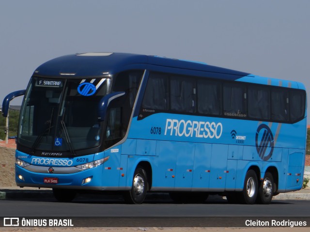 Auto Viação Progresso 6078 na cidade de Juazeiro, Bahia, Brasil, por Cleiton Rodrigues. Número da foto: #7135425.