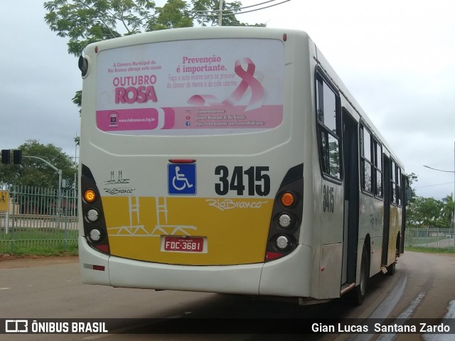 Empresa de Transporte São Judas Tadeu 3415 na cidade de Rio Branco, Acre, Brasil, por Gian Lucas  Santana Zardo. Número da foto: #7133458.