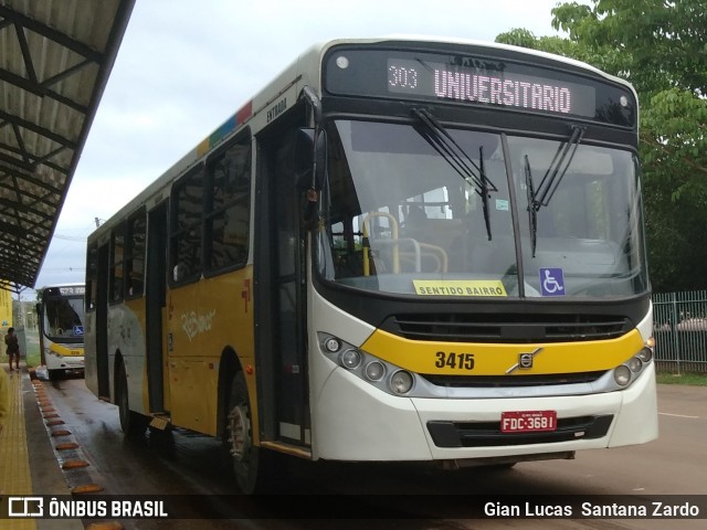 Empresa de Transporte São Judas Tadeu 3415 na cidade de Rio Branco, Acre, Brasil, por Gian Lucas  Santana Zardo. ID da foto: 7133456.