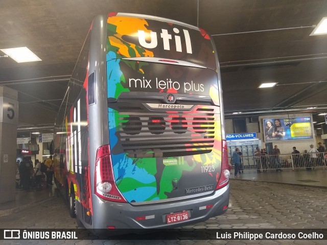 UTIL - União Transporte Interestadual de Luxo 11923 na cidade de Belo Horizonte, Minas Gerais, Brasil, por Luis Philippe Cardoso Coelho. Número da foto: #7134049.