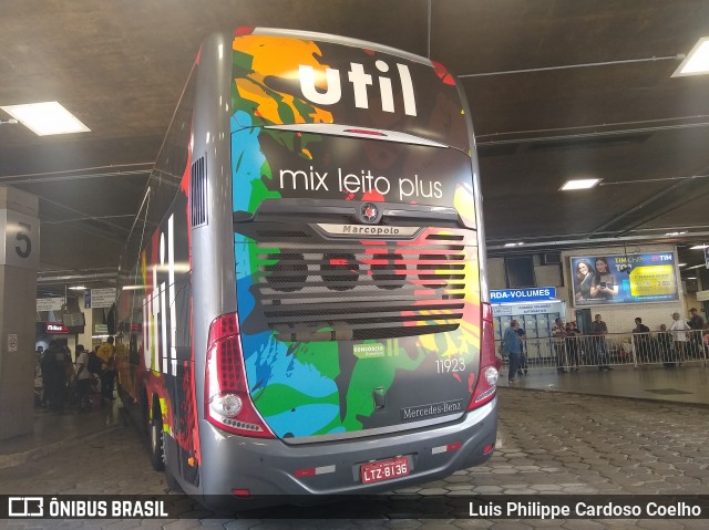 UTIL - União Transporte Interestadual de Luxo 11923 na cidade de Belo Horizonte, Minas Gerais, Brasil, por Luis Philippe Cardoso Coelho. ID da foto: 7134049.