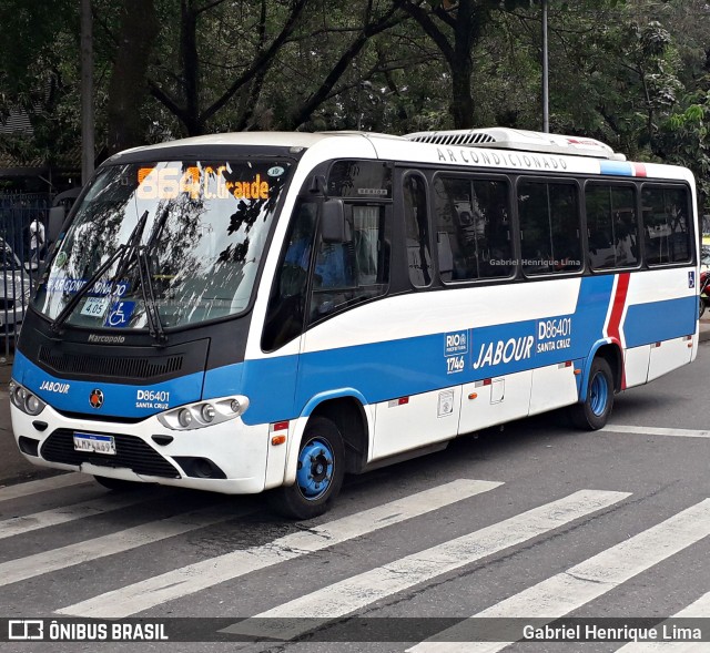 Auto Viação Jabour D86401 na cidade de Rio de Janeiro, Rio de Janeiro, Brasil, por Gabriel Henrique Lima. ID da foto: 7133725.