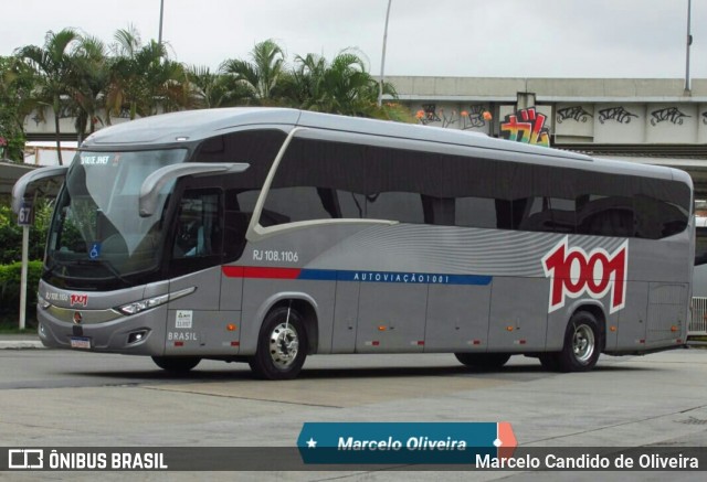 Auto Viação 1001 RJ 108.1106 na cidade de Rio de Janeiro, Rio de Janeiro, Brasil, por Marcelo Candido de Oliveira. ID da foto: 7133546.