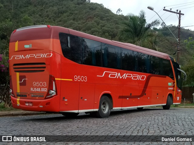 Viação Sampaio 9503 na cidade de Ouro Preto, Minas Gerais, Brasil, por Daniel Gomes. ID da foto: 7133916.