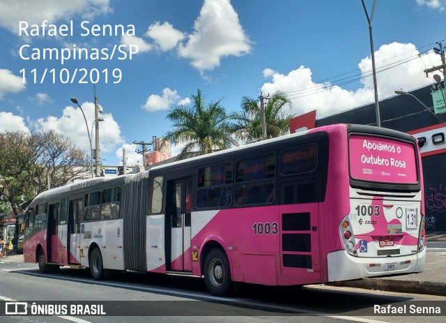 VB Transportes e Turismo 1003 na cidade de Campinas, São Paulo, Brasil, por Rafael Senna. ID da foto: 7135025.