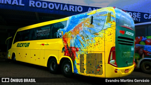 Eucatur - Empresa União Cascavel de Transportes e Turismo 5034 na cidade de Ji-Paraná, Rondônia, Brasil, por Evandro Martins Gervásio. Número da foto: #7136942.