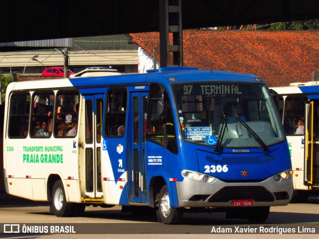 Viação Piracicabana Praia Grande 2306 na cidade de Praia Grande, São Paulo, Brasil, por Adam Xavier Rodrigues Lima. Número da foto: #7137632.