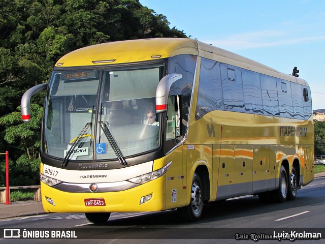 Viação Itapemirim 60817 na cidade de Juiz de Fora, Minas Gerais, Brasil, por Luiz Krolman. ID da foto: 7136258.