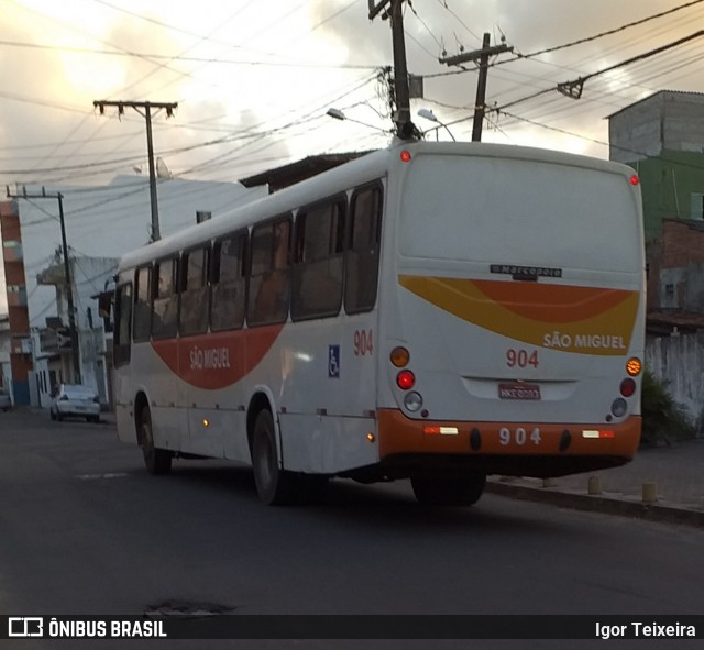 Transportes Urbanos São Miguel de Ilhéus 904 na cidade de Ilhéus, Bahia, Brasil, por Igor Teixeira. ID da foto: 7138452.