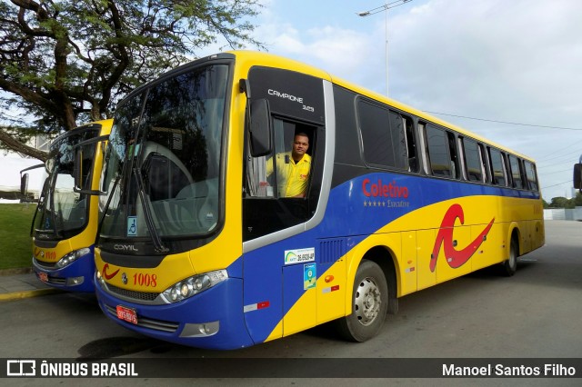 Coletivo Transportes 1008 na cidade de Olinda, Pernambuco, Brasil, por Manoel Santos Filho. ID da foto: 7138897.