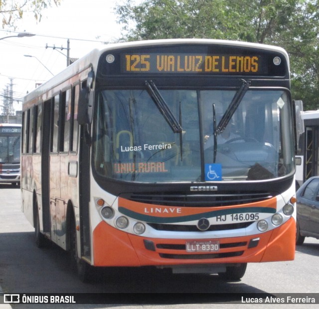 Linave Transportes RJ 146.095 na cidade de Nova Iguaçu, Rio de Janeiro, Brasil, por Lucas Alves Ferreira. ID da foto: 7139326.