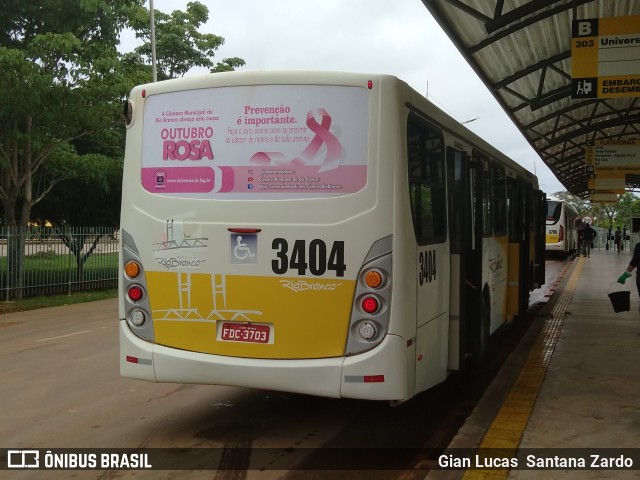 Empresa de Transporte São Judas Tadeu 3404 na cidade de Rio Branco, Acre, Brasil, por Gian Lucas  Santana Zardo. ID da foto: 7139258.