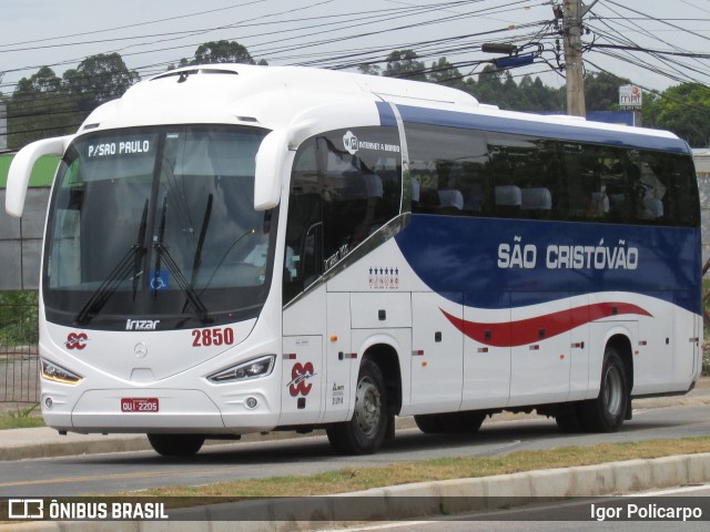 Viação São Cristóvão 2850 na cidade de Divinópolis, Minas Gerais, Brasil, por Igor Policarpo. ID da foto: 7137870.