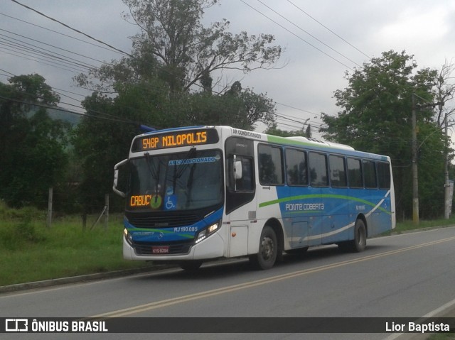 Viação Ponte Coberta RJ 190.085 na cidade de Nova Iguaçu, Rio de Janeiro, Brasil, por Lior Baptista. Número da foto: #7138212.