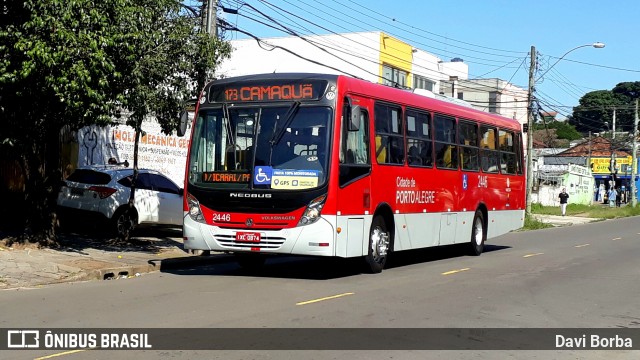 Trevo Transportes Coletivos 2446 na cidade de Porto Alegre, Rio Grande do Sul, Brasil, por Davi Borba. ID da foto: 7136815.