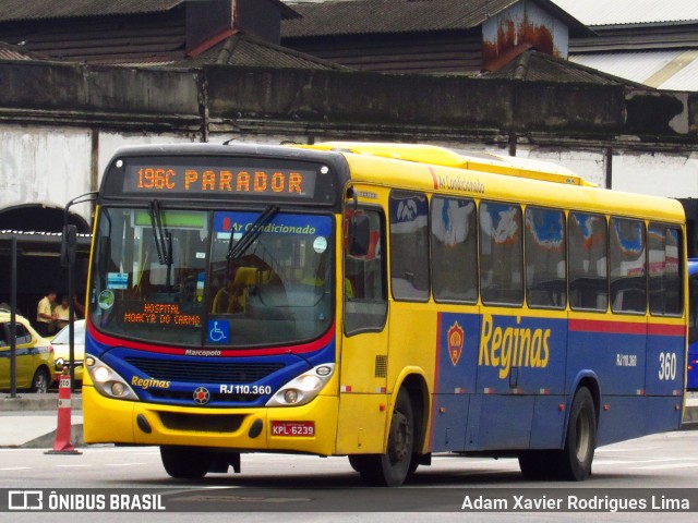 Auto Viação Reginas RJ 110.360 na cidade de Rio de Janeiro, Rio de Janeiro, Brasil, por Adam Xavier Rodrigues Lima. ID da foto: 7140805.