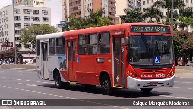 Viação Belo Monte Transportes Coletivos 97142 na cidade de Belo Horizonte, Minas Gerais, Brasil, por Kaique Marquês Medeiros . ID da foto: 7140363.