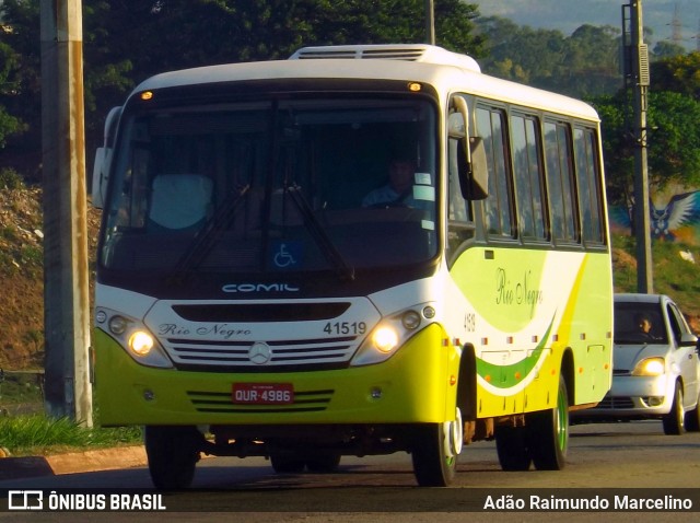 Rio Negro Fretamento e Turismo 41519 na cidade de Belo Horizonte, Minas Gerais, Brasil, por Adão Raimundo Marcelino. Número da foto: #7142014.