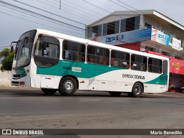 Expresso Caribus Transportes 08310 na cidade de Cuiabá, Mato Grosso, Brasil, por Mario Benedito. ID da foto: 7139530.