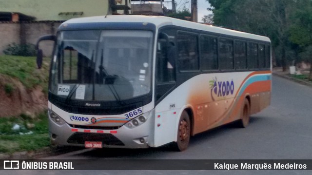 Ônibus Particulares 3665 na cidade de Itabirito, Minas Gerais, Brasil, por Kaique Marquês Medeiros . ID da foto: 7140319.