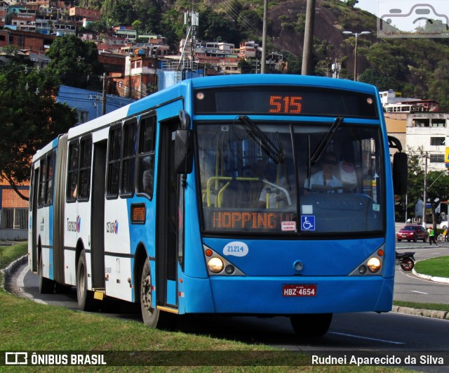 Santa Zita Transportes Coletivos 21214 na cidade de Vitória, Espírito Santo, Brasil, por Rudnei Aparecido da Silva. ID da foto: 7145328.