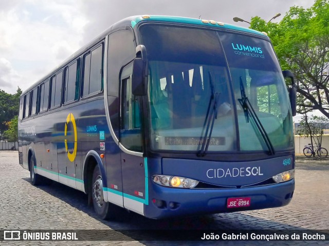 Viação Cidade Sol 4840 na cidade de Vitória da Conquista, Bahia, Brasil, por João Gabriel Gonçalves da Rocha. ID da foto: 7143202.