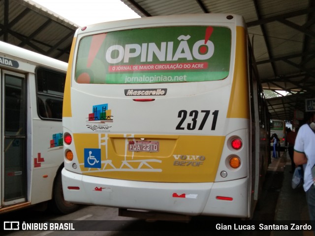 Auto Viação Floresta 2371 na cidade de Rio Branco, Acre, Brasil, por Gian Lucas  Santana Zardo. ID da foto: 7143763.