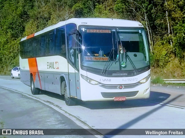 Evanil Transportes e Turismo RJ 132.072 na cidade de Petrópolis, Rio de Janeiro, Brasil, por Wellington Freitas. ID da foto: 7144600.