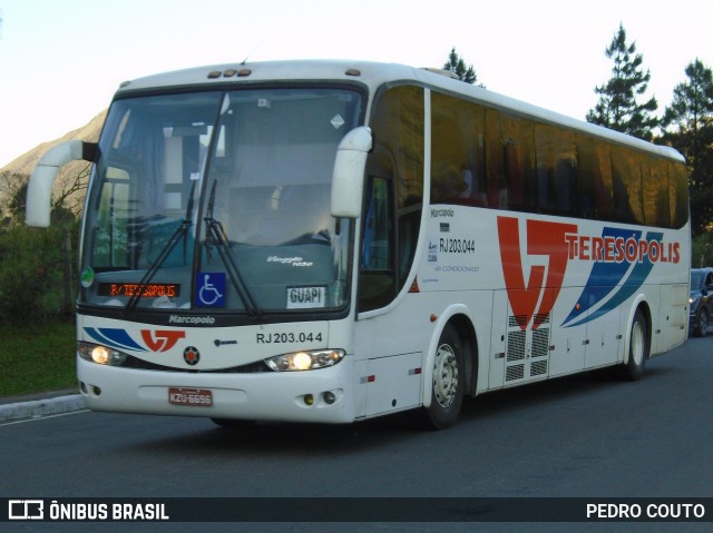 Viação Teresópolis RJ 203.044 na cidade de Teresópolis, Rio de Janeiro, Brasil, por PEDRO COUTO. ID da foto: 7142883.