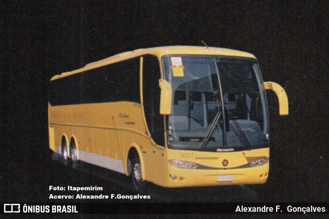 Viação Itapemirim 5007 na cidade de Cachoeiro de Itapemirim, Espírito Santo, Brasil, por Alexandre F.  Gonçalves. Número da foto: #7144094.