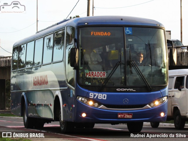 Viação Águia Branca 9780 na cidade de Vitória, Espírito Santo, Brasil, por Rudnei Aparecido da Silva. ID da foto: 7147837.