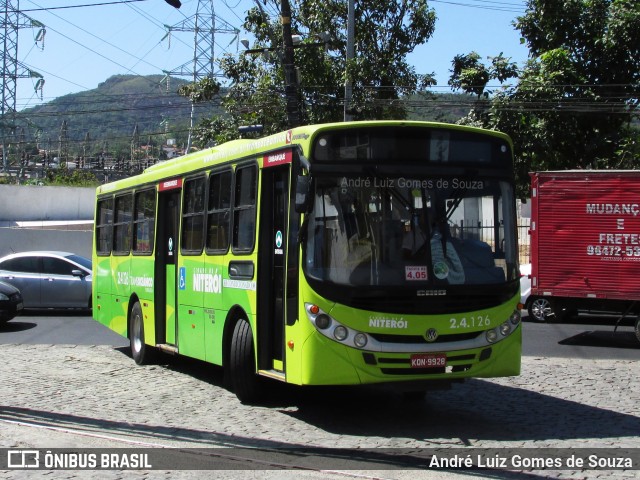 Viação Fortaleza 2.4.126 na cidade de Niterói, Rio de Janeiro, Brasil, por André Luiz Gomes de Souza. ID da foto: 7147090.