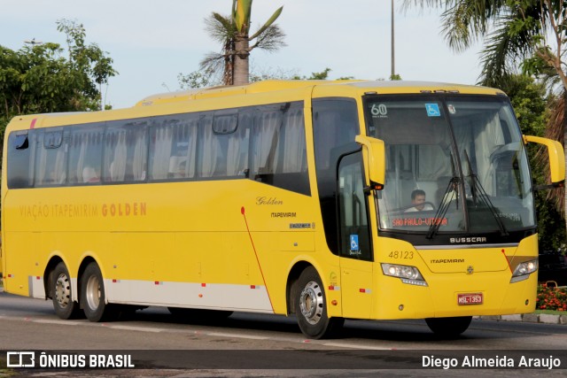 Viação Itapemirim 48123 na cidade de Campos dos Goytacazes, Rio de Janeiro, Brasil, por Diego Almeida Araujo. ID da foto: 7146038.