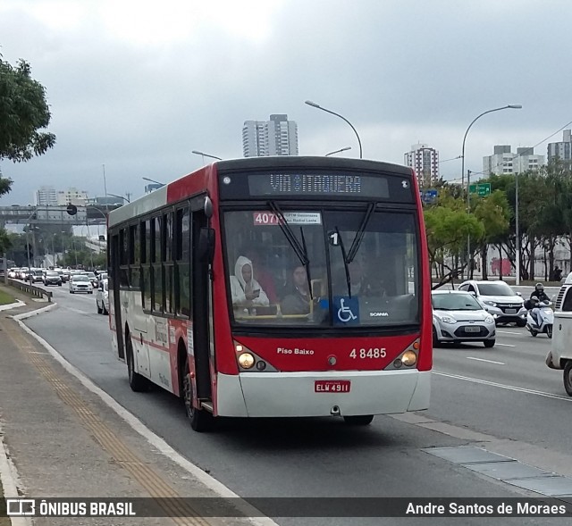 Express Transportes Urbanos Ltda 4 8485 na cidade de São Paulo, São Paulo, Brasil, por Andre Santos de Moraes. ID da foto: 7148093.