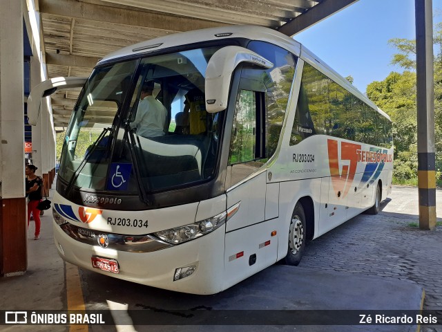 Viação Teresópolis RJ 203.034 na cidade de Teresópolis, Rio de Janeiro, Brasil, por Zé Ricardo Reis. Número da foto: #7147155.