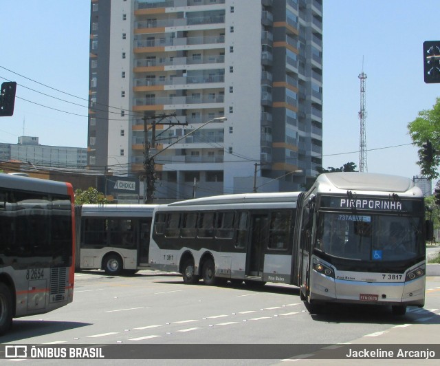 Viação Metrópole Paulista - Zona Sul 7 3817 na cidade de São Paulo, São Paulo, Brasil, por Jackeline Arcanjo. ID da foto: 7146290.