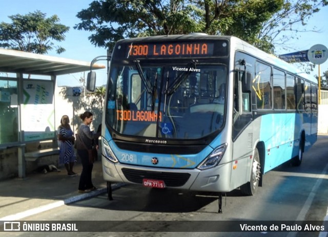 Justinópolis Transportes 208 na cidade de Ribeirão das Neves, Minas Gerais, Brasil, por Vicente de Paulo Alves. ID da foto: 7146820.