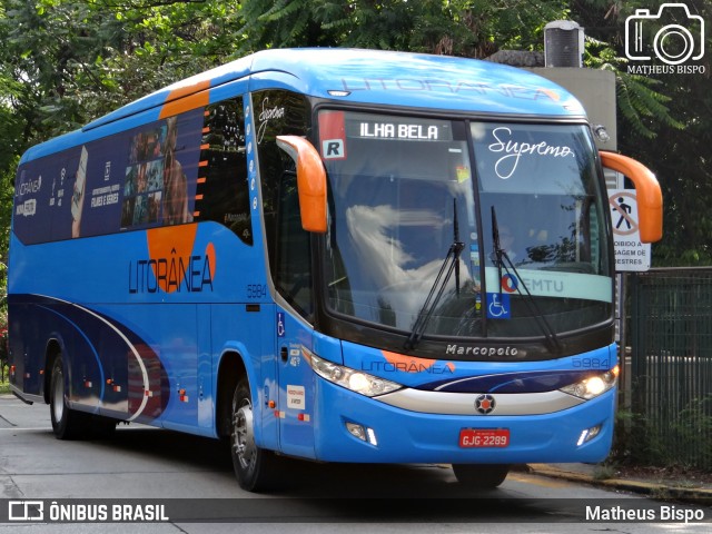 Litorânea Transportes Coletivos 5984 na cidade de São Paulo, São Paulo, Brasil, por Matheus Bispo. Número da foto: #7147227.