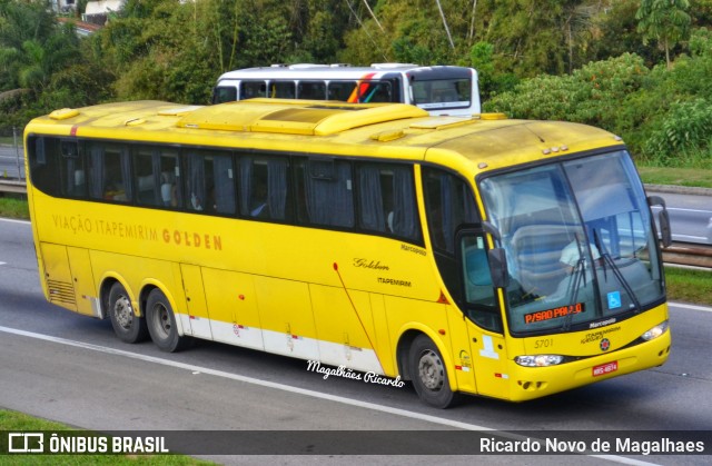 Viação Itapemirim 5701 na cidade de Santa Isabel, São Paulo, Brasil, por Ricardo Novo de Magalhaes. Número da foto: #7147907.