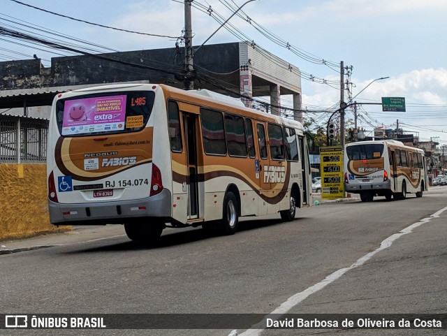 Transportes Fabio's RJ 154.074 na cidade de Duque de Caxias, Rio de Janeiro, Brasil, por David Barbosa de Oliveira da Costa. ID da foto: 7149870.