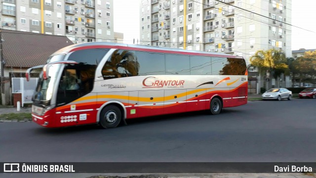 Grantour Turismo 2214 na cidade de Porto Alegre, Rio Grande do Sul, Brasil, por Davi Borba. ID da foto: 7149556.