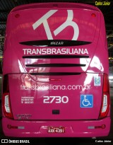 Transbrasiliana Transportes e Turismo 2730 na cidade de Goiânia, Goiás, Brasil, por Carlos Júnior. Número da foto: #7149820.