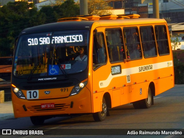 Transporte Suplementar de Belo Horizonte 971 na cidade de Belo Horizonte, Minas Gerais, Brasil, por Adão Raimundo Marcelino. Número da foto: #7153431.
